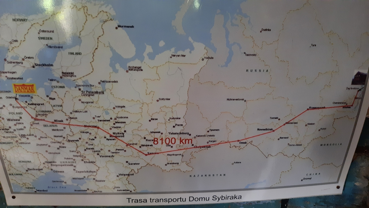 trasa transportu domu sybiraka
