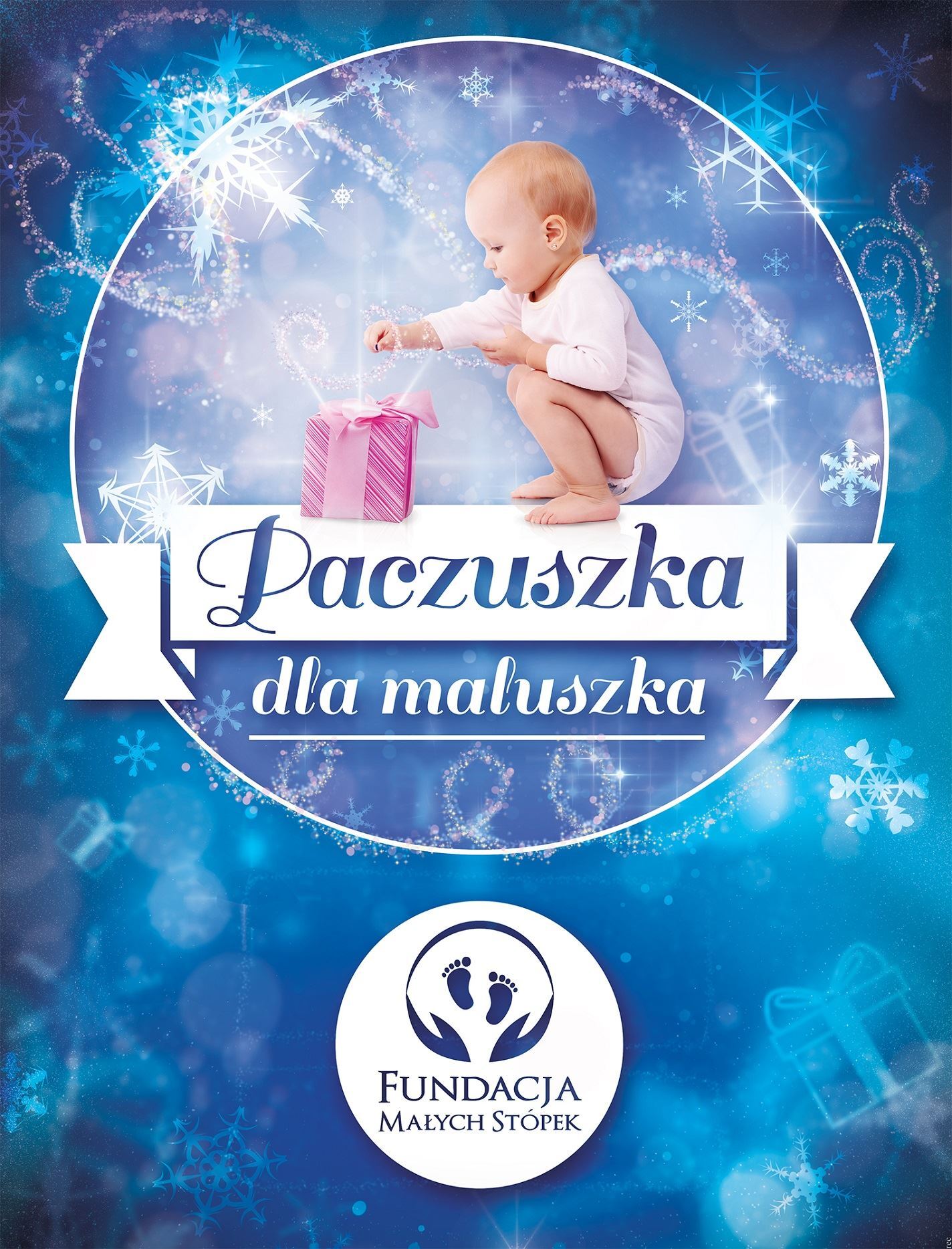 plakat przedstawiający akcję paczuszka dla maluszka