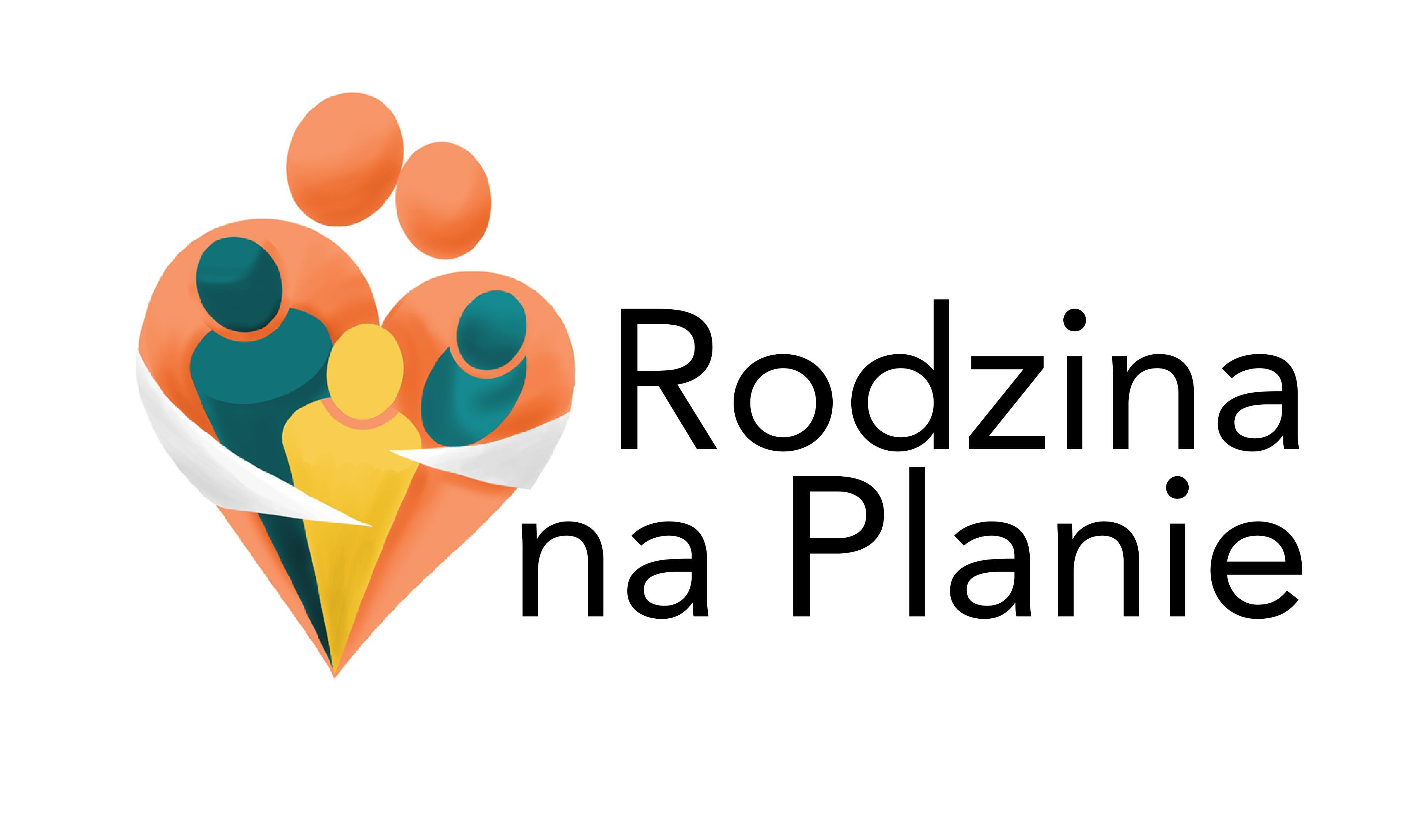 grafika przedstawiająca rodzinę wraz z tekstem o treści: Rodzina na Planie